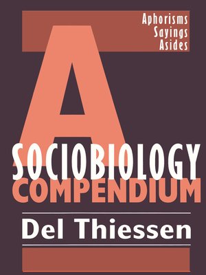 cover image of A Sociobiology Compendium